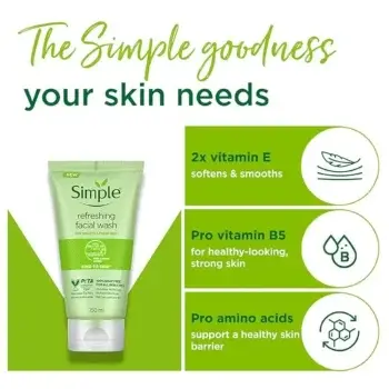 simple refreshing facial wash 150ml gentle face cleanser sri lanka