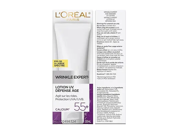 Loreal Wrinkle Expert Age Defense UV Lotion 55 50ml CANADA LOW05 1Related5.webp